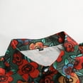 thumbnail image 2 of Camisas Para Hombre Manga Larga Negra Camisas de un solo pecho de primavera y verano para hombre, camisa informal de manga corta con solapa para playa y vacaciones al libre (Green, S), 2 of 7