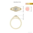 thumbnail image 4 of ANGARA Natural Inspired Octagonal Diamond Engagement Ring in 14K Yellow Gold for Women (Size-4.6mm| Color-K| Clarity-I3) | April Birthstone, Anniversary, Jewelry Gift for Women | Natural Diamond Ring, 4 of 9