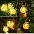thumbnail image 7 of EpicGadget Solar Lantern Outdoor Hanging Solar Light LED Mason Jar Light Waterproof Solar Table Lamp Crack Glass Garden Globe Light for Patio Yard Party Wedding Christmas Outdoor Decoration (4 Pieces), 7 of 7