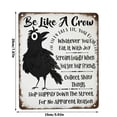 thumbnail image 3 of Be Like A Crow Vintage Metal Sign – Funny Positive Wall Art for Home, Office, Kitchen & Farmhouse Decor, For Friends Colleague, Country Farmhouse Style Wood Box Decor Signs Inspirational Gifts, 3 of 8