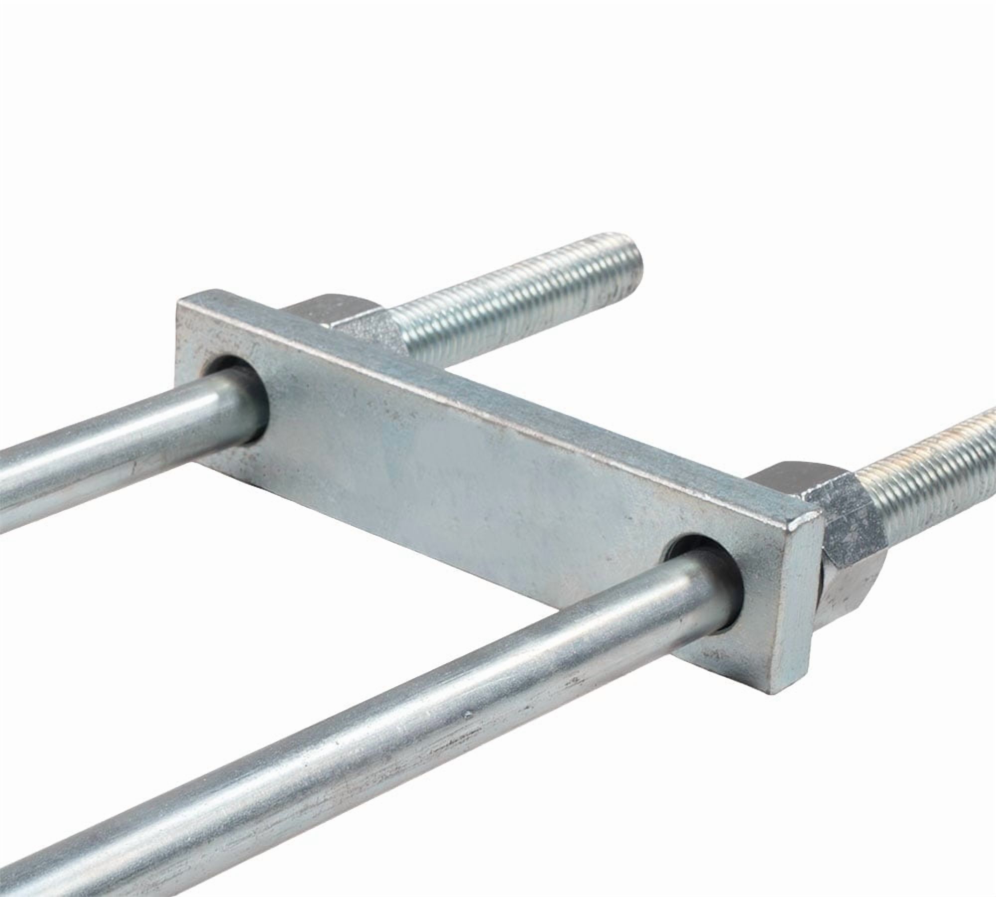 18" Square Bend U-Bolt Kit with Tie Bars, Hex Nuts & Lock Washers – Grade 5 Carbon Steel Bolt and Nut for Mounting Truck Toolboxes, Frames & Heavy-Duty Equipment