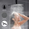 thumbnail image 3 of Zovajonia Matte Black Shower System 8 Inches Shower Faucet Set, Rain Shower Head with Handheld Spray Bathroom Ceiling Mount Shower Fixtures, 3 of 9