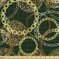 thumbnail image 2 of Ambesonne Vintage Fabric by the Yard Upholstery, Leopard Print Motif Retro, 2 Yards, Pale Brown Mustard and Black, 2 of 5