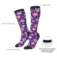 thumbnail image 4 of Naloa Skull Blue Flower Thigh High Socks Extra Long Stretchy Sock Women Over Knee High Opaque Stocking Daily Wear, 4 of 6