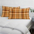 thumbnail image 4 of Orange Checked Fall Throw Pillow Cover 16 x 24 Inch Decorative Pillow Cover Thanksgiving Buffalo Plaid Lumbar Pillowcase Seasonal Rectangle Cushion Case for Couch Sofa Bed Living Room, 4 of 9