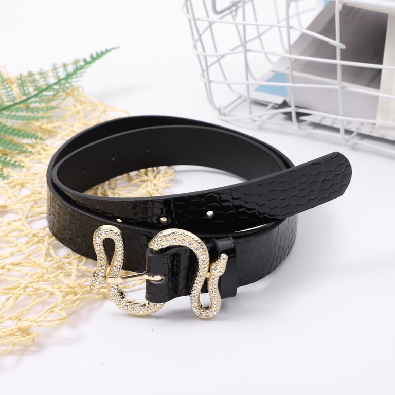 Belts for Women,Women Fashion Leather Belt for Dress with Snake Belt Buckle Farcauo Snake Belt Women Cool Belt Womens Belts with Snake  main image 3