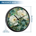 thumbnail image 3 of White Peonies Luminous Wall Clock with Sound-Activated LED 12-Inch Silent Acrylic Timepiece for Bedroom Livingroom or Office, 3 of 8