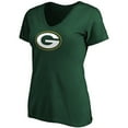 thumbnail image 2 of Women's Fanatics Green Green Bay Packers Primary Logo V-Neck T-Shirt, 2 of 3