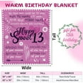 thumbnail image 4 of 12th Birthday Gifts for Girls Happy Sweet 12 Blanket Gifts 12 Year Old Flannel Fleece Throw Blankets for Daughters, Nieces, Granddaughters, Twelve Birthday Gift Idea Decorations, 12th, 50''X60'', 4 of 5