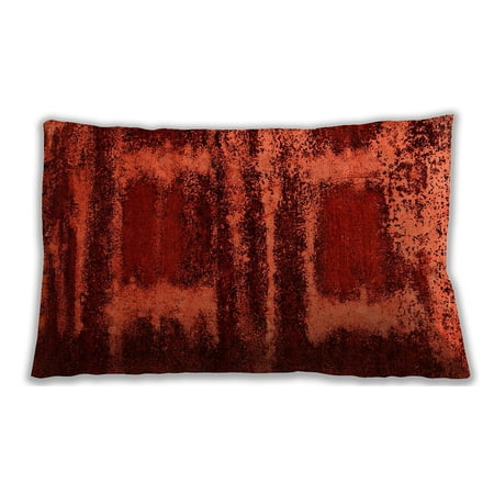MidCentury Modern Urban Indoor Tomato Sauce Red Lumbar Throw Pillow