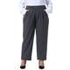 thumbnail image 1 of Conjuntos de trabajo de oficina para mujeres de tallas grandes Agnes Orinda, pantalones de negocios casuales de cintura alta y rectos con bolsillo 3X en gris, 1 of 6