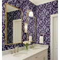 thumbnail image 3 of S4Sassy Peel & Stick Vinyl Wallpaper, Floral Wall Paper Contact Paper Waterproof- Purple, 25"x240", Textured Finish, Removable Asian Style Covering for Home Decor in Bedrooms & Living Areas, 3 of 9