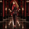 thumbnail image 6 of Descendant5 Series Halloween Costume,Red Princess Dress Up Outfits,Halloween Cosplay Party Dress for Women,Size XL, 6 of 9