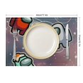 Among Us Linen Placemat, Tabletop Decor Reusable Washable Party