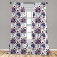 thumbnail image 5 of Ambesonne Anemone Flower Curtains, Colorful Corsage, Pair of 28"x84", Multicolor, 5 of 5