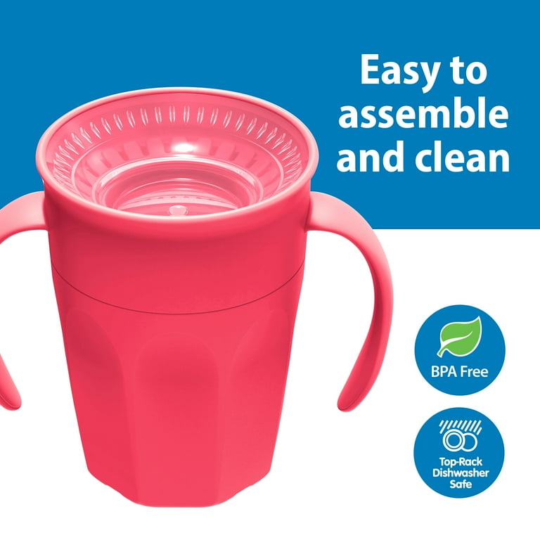 Dr. Brown's, Milestones Cheers 360 Cup, 7 oz/200 mL, Pink
