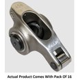 thumbnail image 1 of PRW Industries . Rocker Arm 0245402 Pro Series; 7/16 Inch Diameter; 1.7 Ratio; Non Self Aligning; Roller Rocker; Stud Mount; 17-4 PH Stainless Steel; Set Of 16; With RockerLocs, 1 of 2