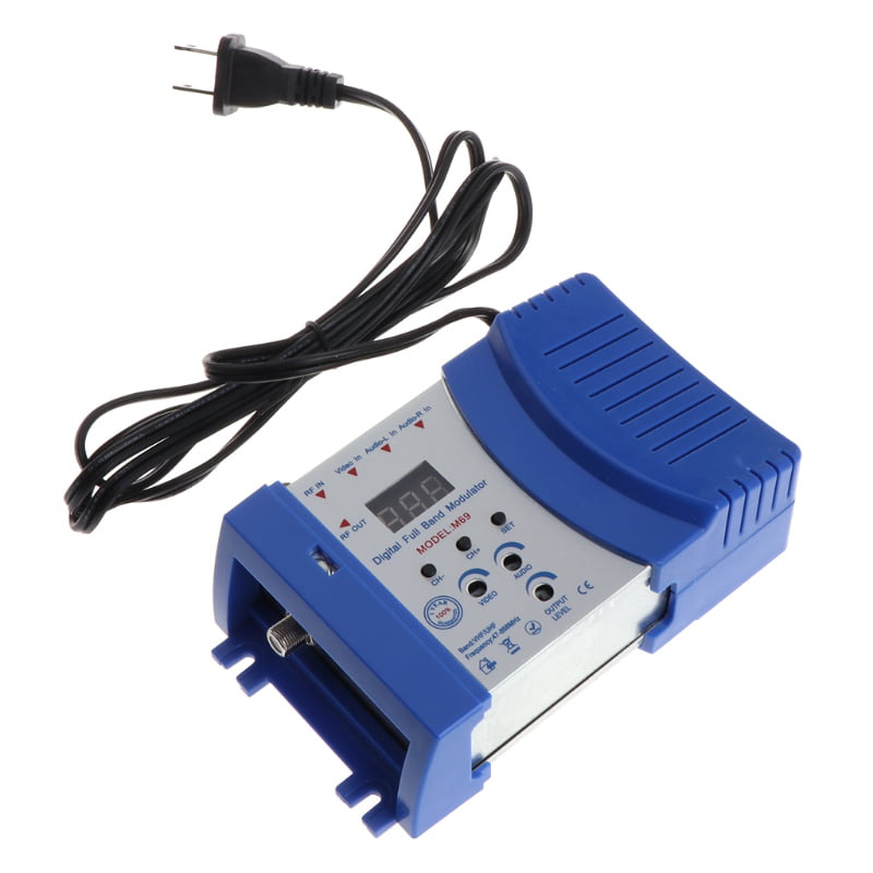 KKmoon Kompakter HF Modulator Audio Video TV Konverter RHF UHF Signalverstärker AC230V