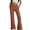 Brown, variant on Womens High Waist Flare Leggings With Pockets Butt Lifting Tummy Control Yoga Pants Petite Beach Clothes Casual Summer Travel Workout Wide Leg Lounge Pants, Grey, 2XL