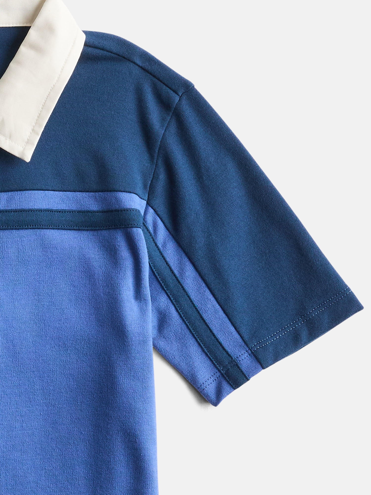 Wonder Nation Boys Colorblock Rugby Polo Shirt with Short Sleeves Size XS-XXL