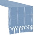 thumbnail image 5 of OIUR Boho Knitted Table Runner Handmade Rustic Table Runner with Tassels Cotton Linen Farmhouse Table Runner for Dining Table Sideboard Dresser Decor, 5 of 7