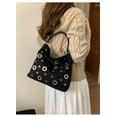 thumbnail image 3 of SPEKSEE Suede Hobo Bag for Women Studded Grommet Crossbody Tote Vintage Slouchy Shoulder Handbag Stylish Fall Purse, 3 of 6