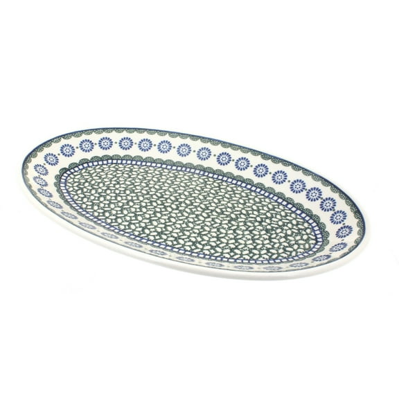 Blue Rose Polish Pottery Maia Large Oval Platter