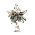 thumbnail image 2 of Golden Christmas Tree Topper Ornament, Hollow Five-Pointed Star, Tree Top Accessory for Holiday Party, Home Decor and Festive Display (8.66x6.69 inch), 2 of 6