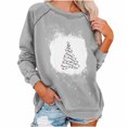 thumbnail image 1 of Sudadera Navideña de Cuello Redondo Para Mujer, Moda de Verano, Estampado Informal, Camiseta Holgada de Manga Larga, Top, Blusa, Jersey Odeerbi ODB197104, 1 of 6