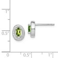 thumbnail image 2 of White Sterling Silver Earring Button (08) August Women'S Cubic Zirconia CZ Clear Green 9 mm 8, 2 of 2