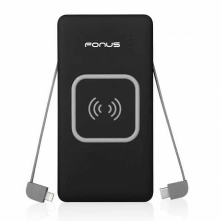 Slim 10000mAh Portable Battery Wireless Charger Backup Power Bank 2-Port USB with Built-in Adapters [All-in-One] A1Y Compatible With Motorola Droid Maxx 2 - Nokia 8, 3.1 Plus - OnePlus 5,