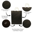 thumbnail image 2 of Jet Paper Bags 100 PCS Black Kraft Paper Gift Bags with Twisted Handles, 2 of 15