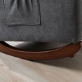 thumbnail image 6 of High Back Rocking Chair Nursery Chair with Side Pocket Single Sofa Chair Lazy Sofa Balcony Reclining Chair Comfy Side Chair for Living Room, Bedroom, Office, Dark Gray, 6 of 6