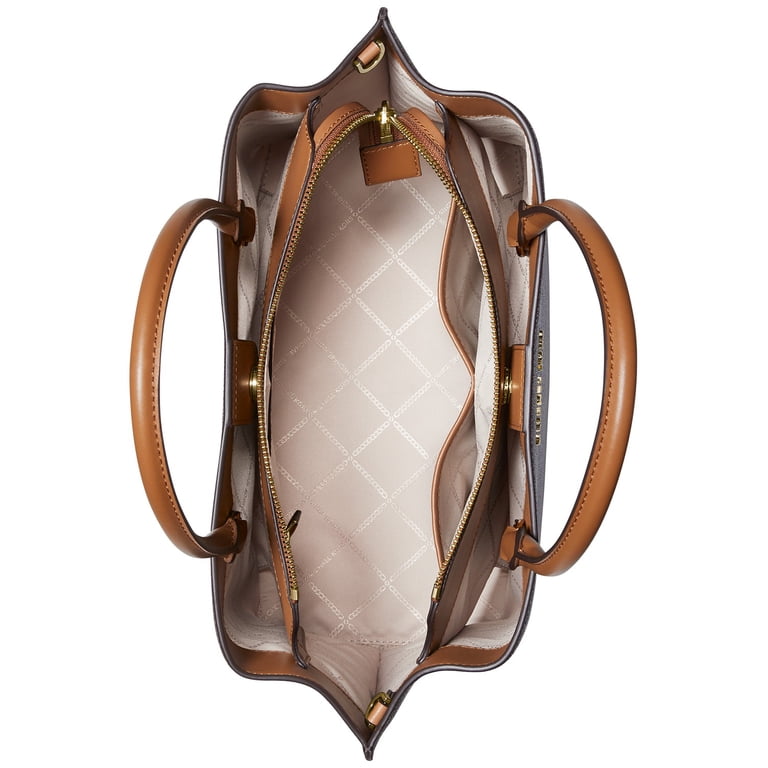 Michael Kors Women's Arielle Large Logo Satchel (Vanilla / Acorn