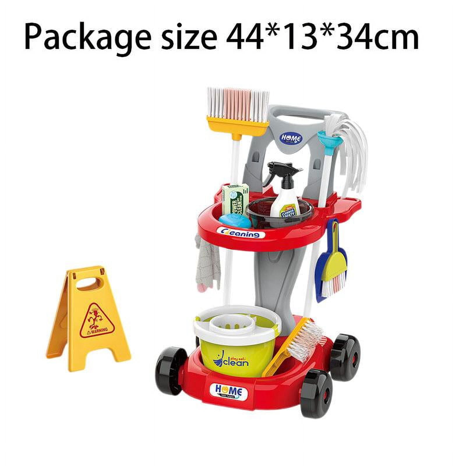 Juguete De Limpieza Infantil Con Mopa Giratoria Desmontable, Mango Ajustable De 48 A 72 Cm, Diseño De Animalitos, Para Juegos De Roles Y Tareas Del Hogar