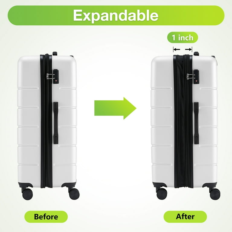 GIANNA 20 Inch Hardside Luggage, Expandable Rolling Luggage with