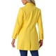thumbnail image 3 of Abrigo largo de invierno para mujer Inspire Chic, de un solo botón, talla XS, color amarillo, 3 of 6