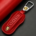 thumbnail image 1 of Car Key Fob Cover Case Protector Panamera 911 718 Macan Fits '23 Cayenne Porsche Key Cover: Genuine Leather, 1 of 6