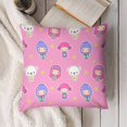 Bybiment 1 Pack Plush Throw Pillow Cover, Cute Pink Pattern Girls Soft