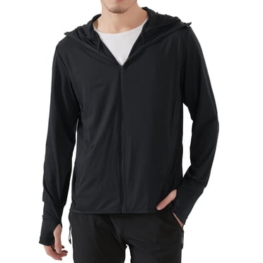 TRYSIL Men's UPF 50  Sun Protection Hoodie Jacket Athletic Lightweight Full-Zip Long Sleeve Fishing Workout
