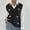 Black, variant on Flower Fall Sweaters for Women Button Cocoon Cable Knit Sweater Womens Cardigan Black Chunky Open-Front Sleeveless V-Neck Knit Sweater Free Size