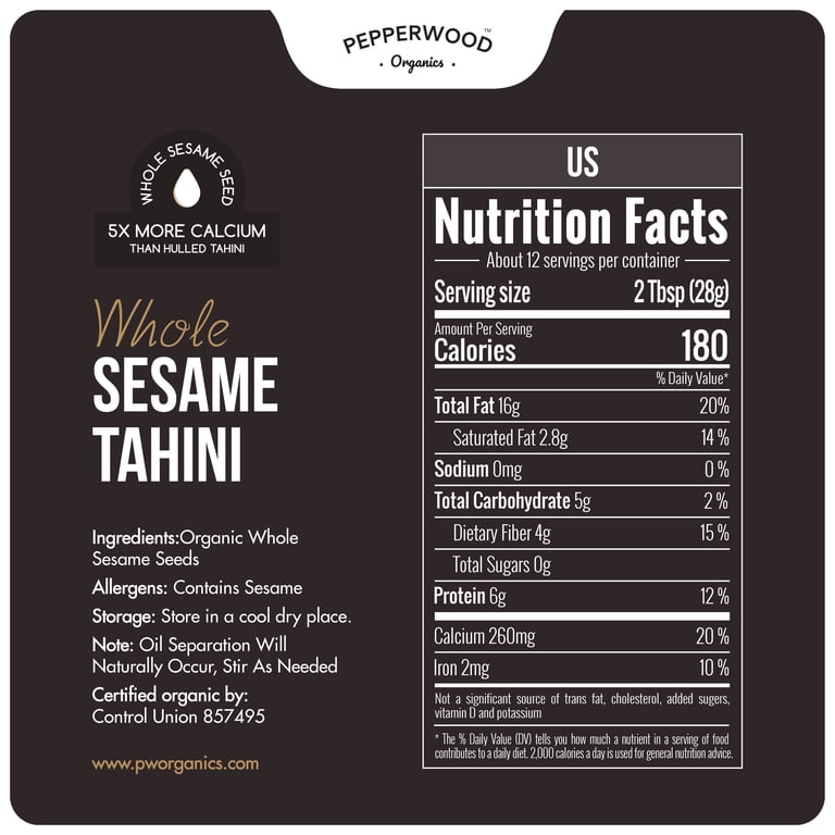 Incredible Tahini Classic Sesame Butter - 4 Pack, 16oz Each | Natural, Vegan, Gluten-Free, Kosher Tahini Paste For Hummus & Dressings