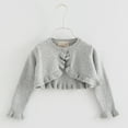 thumbnail image 6 of GYRATEDREAM Kids Girls Cardigan Sweaters Toddler Long Sleeve Cable Knitted Cropped Sweater Button Closure Tops for 1-8Y Gray, 6 of 9