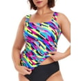 thumbnail image 2 of RELLECIGA Haut de Tankini Froncé Bandeau pour Femmes Maillots de Bain, 2 of 7