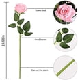 thumbnail image 6 of 10 PCS Artificial Roses Flowers, Realistic Blossom Roses, Real Touch Silk Rose, Single Fake Flower Long Stem Bouquets for Home Wedding Party Decor(Pink), 6 of 6