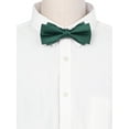 thumbnail image 4 of INSPIRE CHIC Mens Solid Color Layered Necktie Pre-tied Bow Ties for Party Wedding Dark Green, 4 of 4