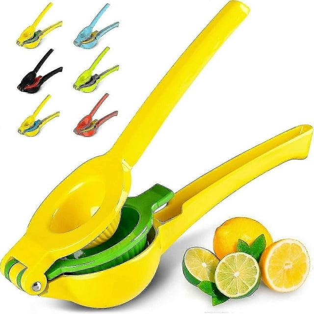2-in-1 Lemon Lime Squeezer - Hand Juicer Lemon Squeezer Gets Every Last Drop - Max Extraction Manual Citrus Juicer - Easy-to-use Lemon Juicer Squeezer