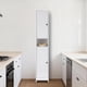 thumbnail image 3 of Garvee Mueble de Almacenamiento para Baño Estrecho 11,8 x 11,8 x 66,9", 2 Puertas, Blanco, 3 of 8