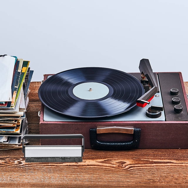 BALAHAPY Cepillo Para Discos De Vinilo Con Suaves Para Eliminar Polvo Y Proteger