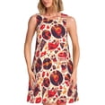 thumbnail image 1 of Disketp Robe Sans Manches en Forme de Cœur pour Femmes, Robe d'Été Décontractée pour la Plage, 1 of 7